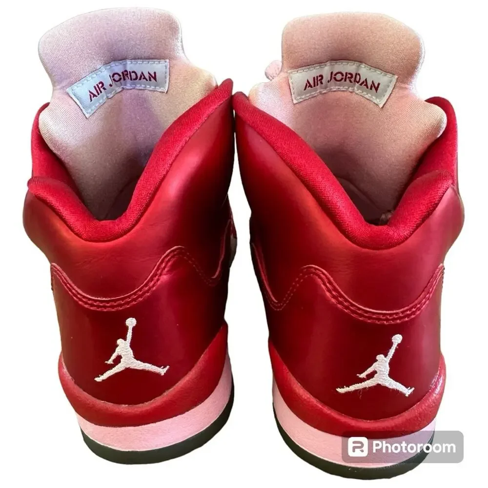 Air Jordan 5 Retro GG 'Valentines Day' Red Pink Kids Size 6.5Y 4408…